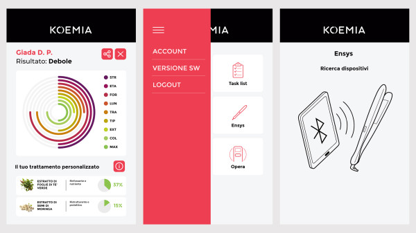 Alcune schermate app